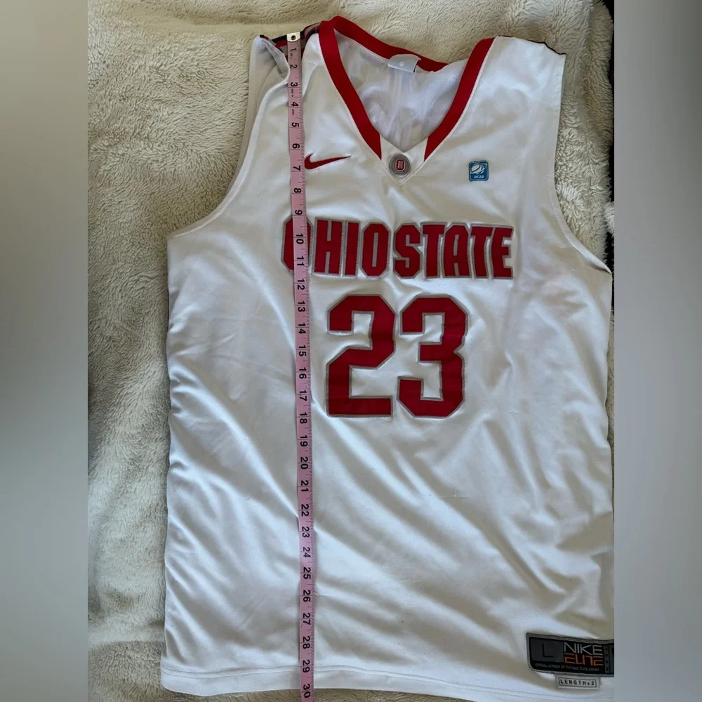 Nike Ohio State Buckeyes Basketball Jersey Mens Size Large White NCAA